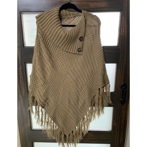Brown one size torrid knit poncho